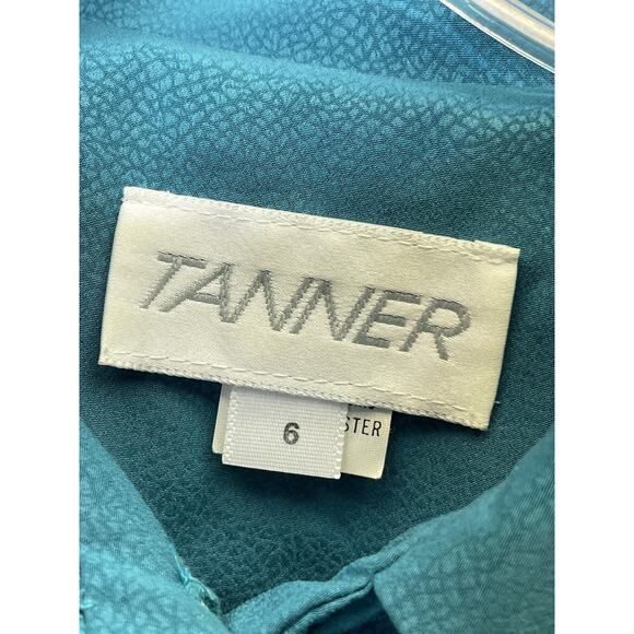 Vintage Tanner Dress Womens 6 Belted Long Sleeve Shirt Dress Pockets USA 80s - Picture 3 of 11